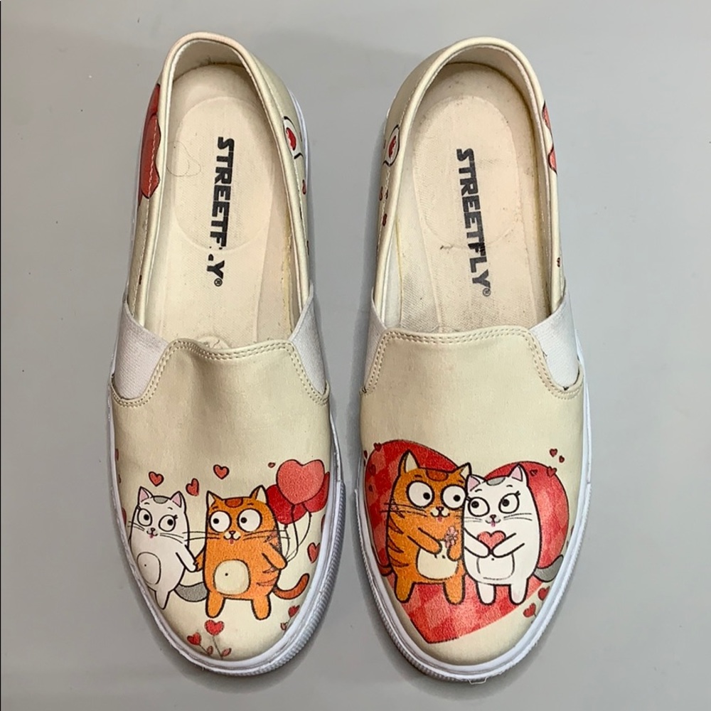 Streetfly cats with hearts loafers, size 37 - Picture 2 of 8